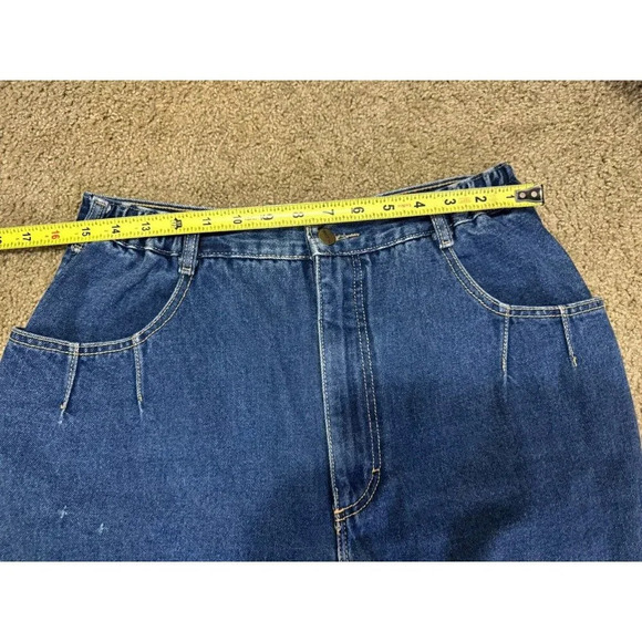 VINTAGE GINTANO Womens Denim Jeans Blue High-Rise Mom Retro Pleats Sz 16 30x30 - Picture 9 of 11